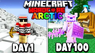 I Survived 100 Days in the Arctic on Minecraft.. Here's What Happened..