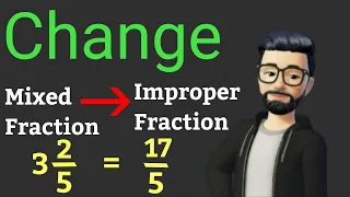 Mixed Fraction TO Improper Fraction. #math #maths #mathematics #mathswithameerarif
