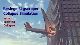 Besiege Skyscraper Collapse Simulation V4 | Impact Initiated Collapse