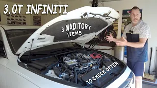 If you buy a Infiniti V6 3.0T,  you need to do these steps!