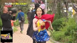 The competition between 7 heroes and bus @Running man (the resurrection of heroes) 141012
