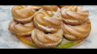 Заварные кольца с творожным кремом/ Custard rings with curd cream