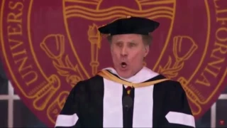 Will Ferrell sings during commencement speech