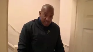 Dion Dublin saying "stairs going up to the bedrooms"