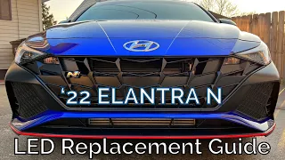 2022 Hyundai Elantra N LED Turn Signals and Reverse Lights Guide DIY (No bumper removal)