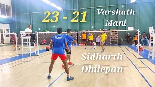 SIDARTH.T DHILEPAN vs MANIGANDAN VARSHATH Men Doubles BPL 2022 League Match Nilgris Badminton Erode