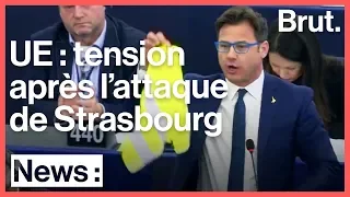 Au Parlement européen, un gilet jaune brandi pour évoquer l'attentat de Strasbourg