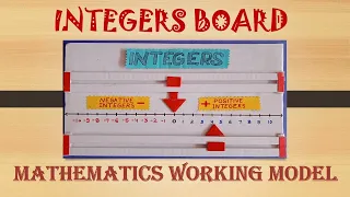 Maths Working Model | Integer Board For Students | Maths TLM For Students | Maths School Project