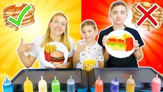 PANCAKE ART CHALLENGE 4!!! Learn How To Make Hamburger french fries Donut Food DIY Pancake