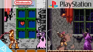 Castlevania - NES Original vs. PS1 Remake (Castlevania Chronicles) | Side by Side