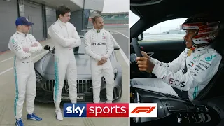 Toto Wolff takes on Lewis Hamilton and Valtteri Bottas in a race around Silverstone! | Sky F1
