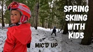 Mic'd Up Family Skiing Adventures | Crashes, Bails, Cute Kids