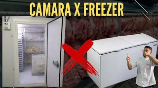 Freezer ou câmara fria.