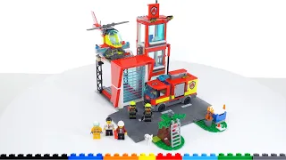 LEGO City 2022 Fire Station set 60320 review! New kitten, new high-visibility color, ok value