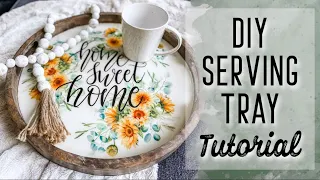 WOODEN SERVING TRAY | DIY GIFTS & HOME DECOR