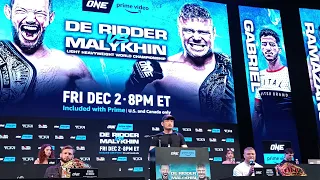 ONE on Prime Video 5 Presscon: Reinier De Ridder vs. Anatoly Malykhin (2 of 2) | 30 Nov 2022