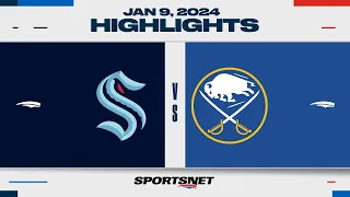 NHL Highlights | Kraken vs. Sabres - January 9, 2024