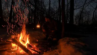 Весенний ПВД.Походный хлеб баннок на костре.Чай в армейском котелке.(Релакс видео)