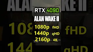 Alan Wake 2 - 1080p vs 1440p vs 2160p 4K - RTX 4090