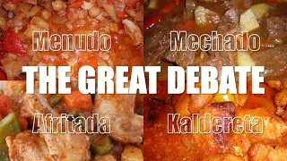 Anong pinagkaiba ng MENUDO, MECHADO, AFRITADA, at KALDERETA?