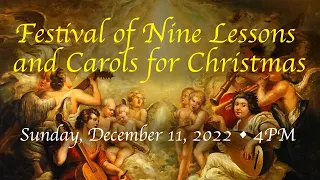 Festival of Nine Lessons and Carols for Christmas 2022