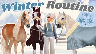 Equestrian Winter Routine: Show Jumping, Snowy Hack & More!  II Star Stable Realistic Roleplay