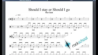 Should I Stay Or Should I Go Hot Rocks Rockschool Grade 2 Drums