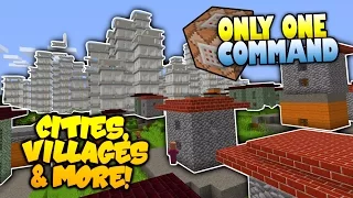 Minecraft | INSTANT Cities Villages & More! | NO MODS | Only One Command (One Command Creation)