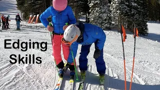 One ski skiing, why edging skills matter, video# 3
