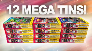 Opening *12 MEGA TINS* from MATCH ATTAX 2023/24!! (Relic Card HUNT!!)