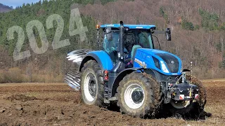 Plowing 2024 New Holland T7.290 AC + Lemken Juwel 7 - Manure plowing in the wet