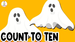 COUNTING to 10 with SPOOKY HALLOWEEN GHOSTS (Halloween Math for Young Learners)