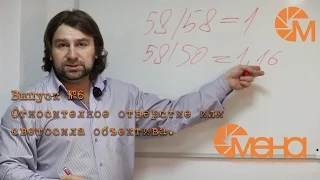 Выпуск №6 Относительное отверстие или светосила объектива.