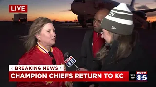 Super Bowl champion Chiefs return home