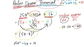 How to Learn to Factor difference of squares 7 perfect square trinomials 4.5 gr 10 academic