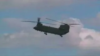 Chinook helicopter display at Sunderland airshow,  UK