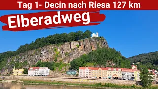 Elberadweg Decin nach Riesa - Radreise Tag 1