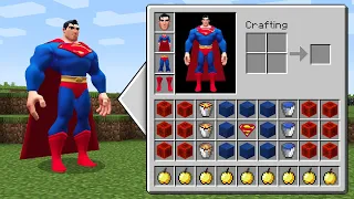 REALISTIC SUPERMAN Inventory Shop MINECRAFT HOW TO PLAY SUPERHERO INVENTORY CHALLENGE Animation