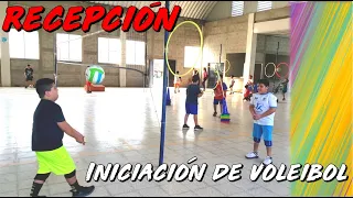 RECEPCIÓN ✅ voleibol 🏐para niños 👦👧de iniciación [GOLPE DE ANTEBRAZOS] 6 ejercicios ✅