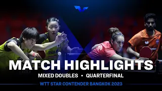 Shunsuke T./Miwa H. vs Manika B./Sathiyan G. | XD QF | WTT Star Contender Bangkok 2023