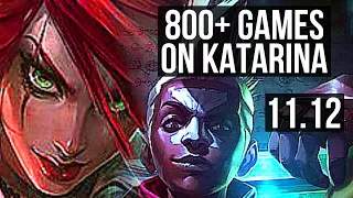 KATARINA vs EKKO (MID) | Rank 5 Kata, Quadra, 800+ games, 1.4M mastery | EUW Grandmaster | v11.12