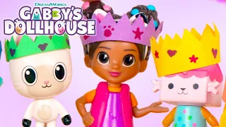 Become Dollhouse Royalty! DIY Crown with Gabby | GABBY'S DOLLHOUSE TOY PLAY ADVENTURES