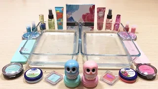 Mixing "Pink vs Blue" Owl Makeup Eyeshadow Into Slime | Satisfying Videos #02 | Lim Slime
