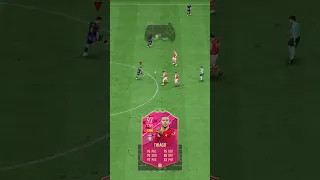 World’s longest trivela with FUTTIES Thiago 🇪🇸 #fifa #fifa23 #eafc #fut #football #shorts