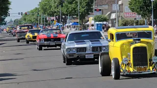 American Graffiti festival 50th anniversary car show parade classic cars hot rods old school trucks