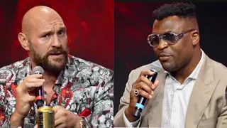 Tyson Fury • Francis Ngannou FULL PRESS CONFERENCE “LETS F****G FIGHT” FURY EXPLODES!
