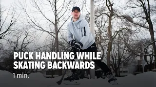 Puck Handling While Skating Backward