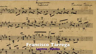 Tarrega F. Lagrima - Adelita - Alberto Crugnola: Baroque Lute _ Serie "Transcriptions"