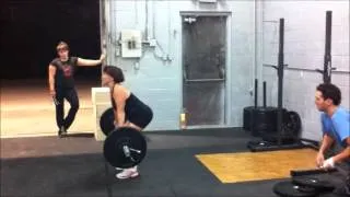 Tammy - Hang Cleans @90lbs during WOD