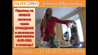 Елена Абрамова 11 10 2017 Белгород Переход на ЖИВОЕ питание через очищение и заселение микрофлоры